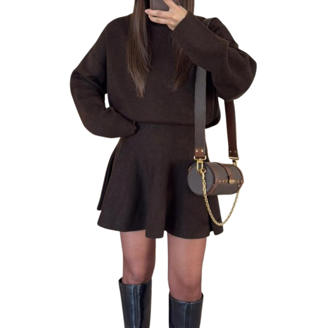Lisbeth - Women's Fitted Half-High Mini Dress - photo 3