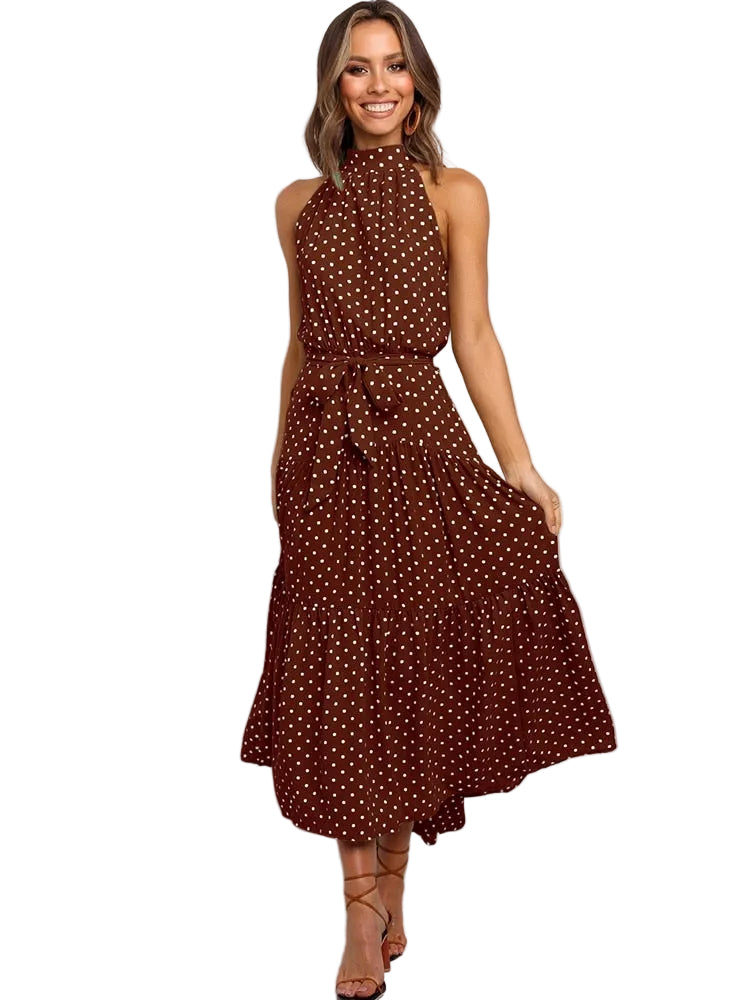 Mathilde - Women's Halter Midi Dress - photo 1