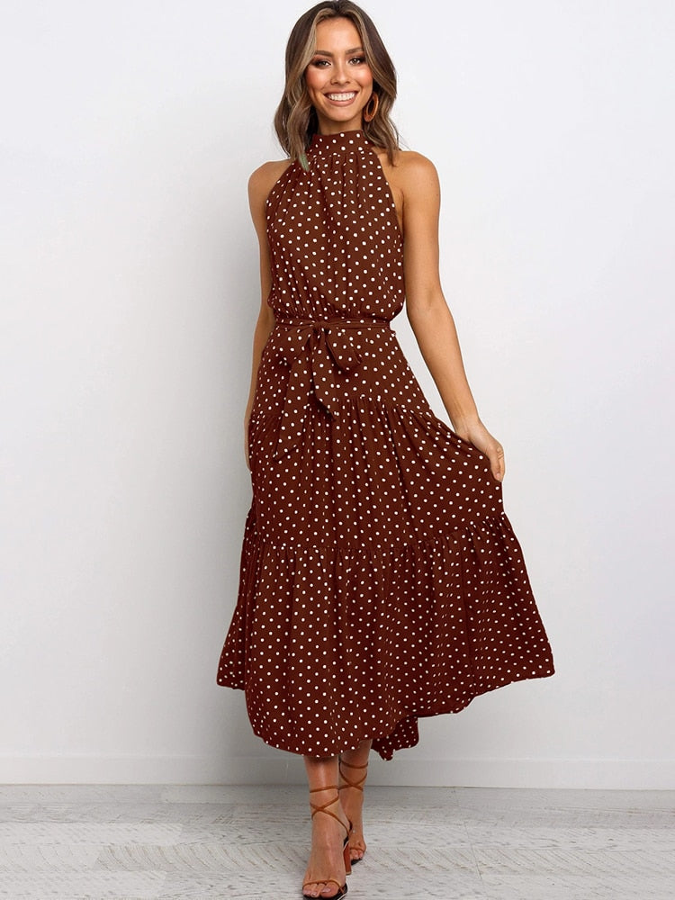 Mathilde - Women's Halter Midi Dress - photo 2