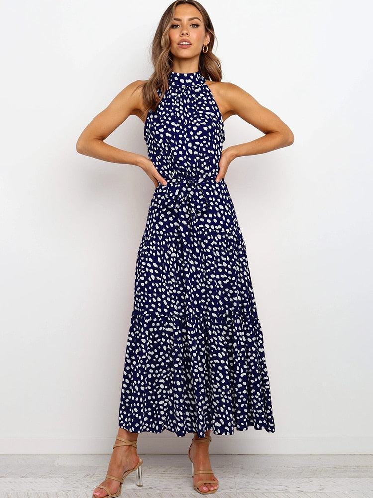 Mathilde - Women's Halter Midi Dress - photo 3
