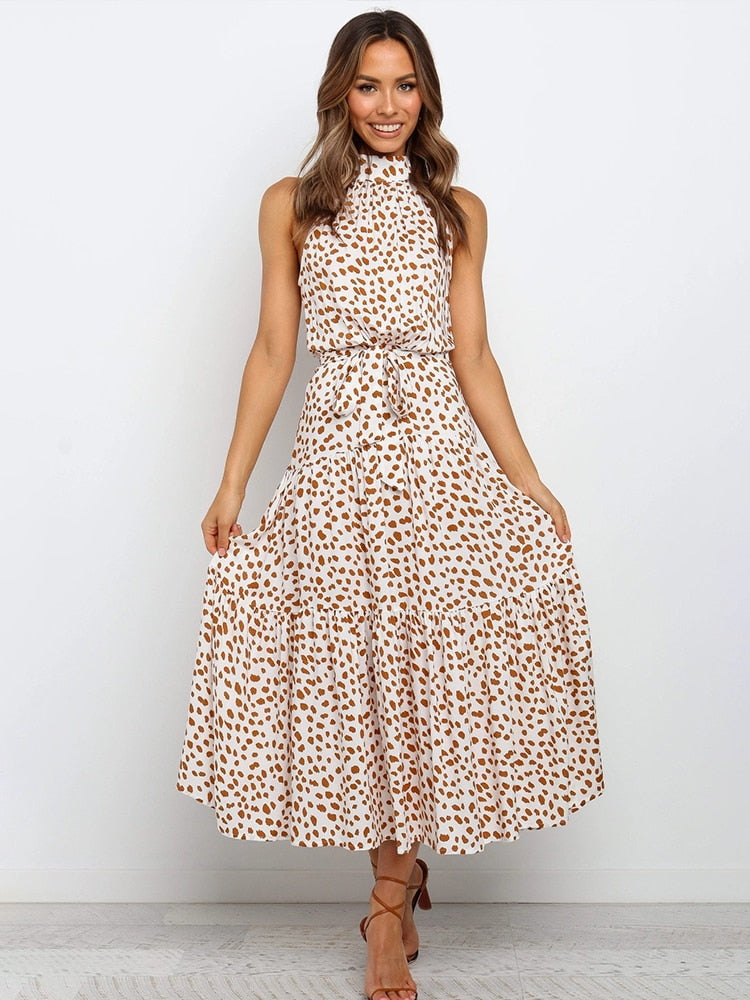 Mathilde - Women's Halter Midi Dress - photo 4