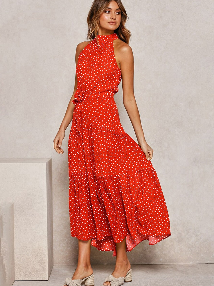 Mathilde - Women's Halter Midi Dress - photo 8