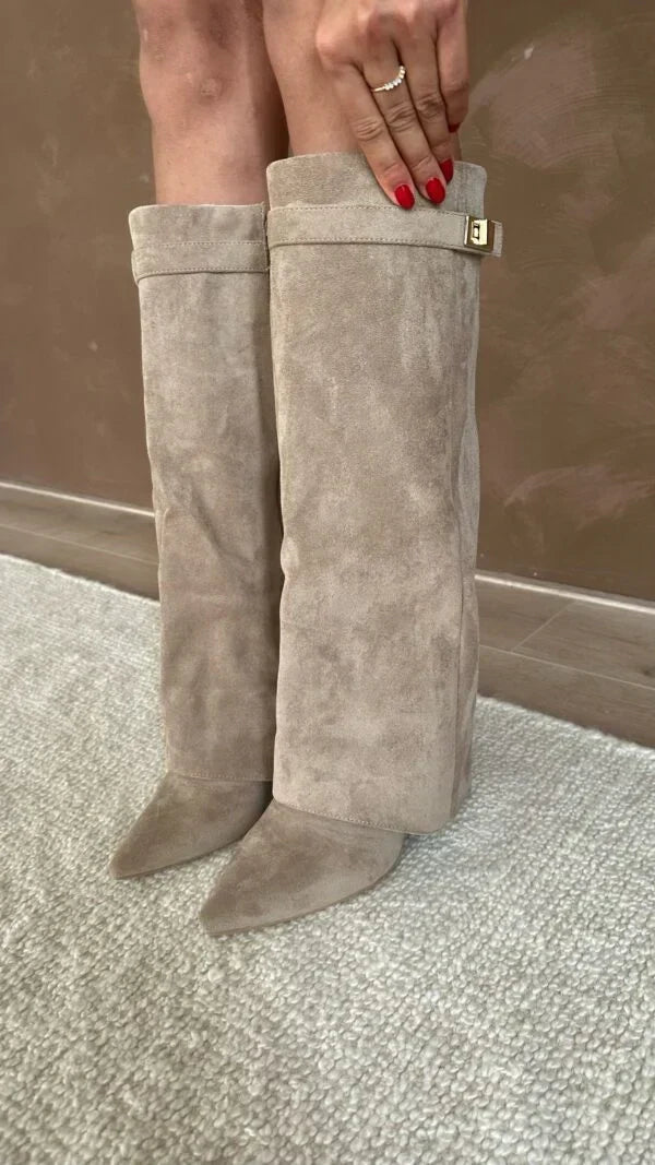 Kirsten - Women's Structured Buckle Boots - photo 1