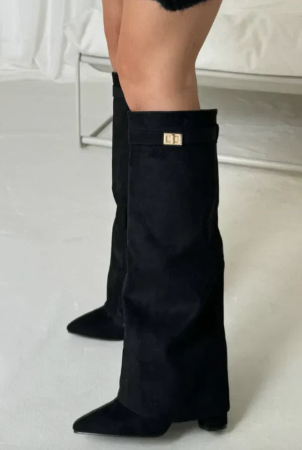 Kirsten - Women's Structured Buckle Boots - photo 6
