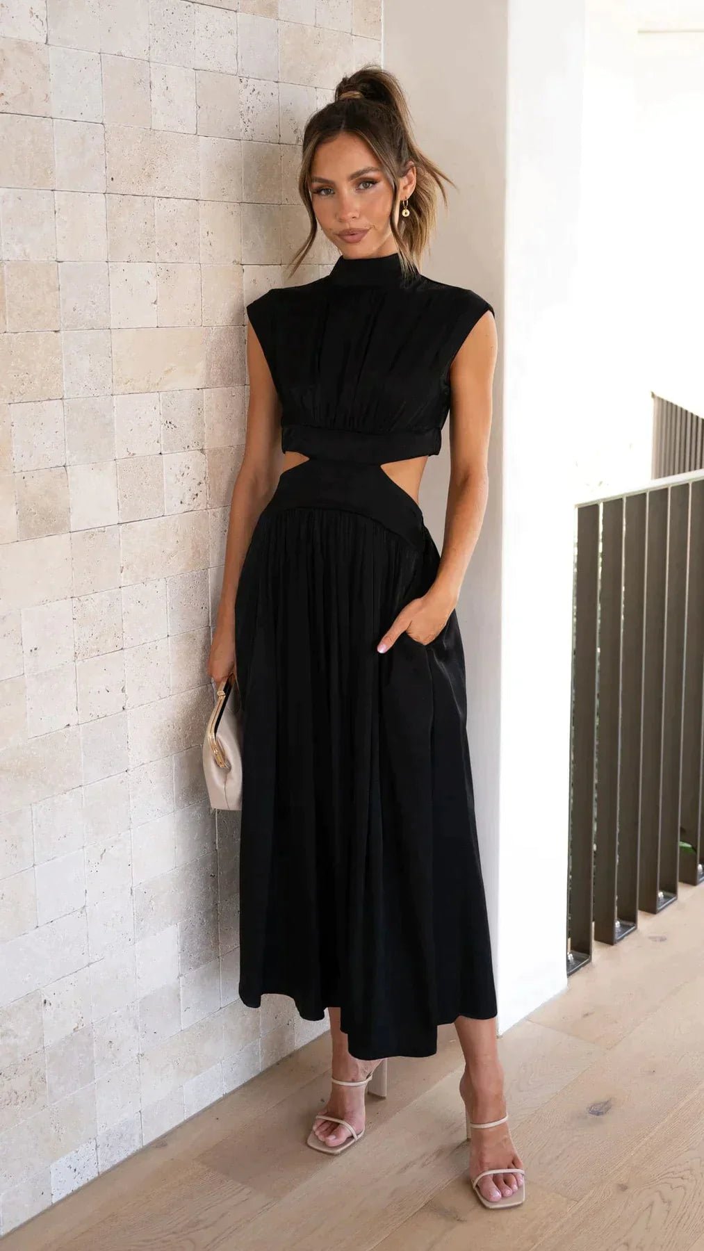 Eliane - Women's Midi Cutouts Dress - photo 1