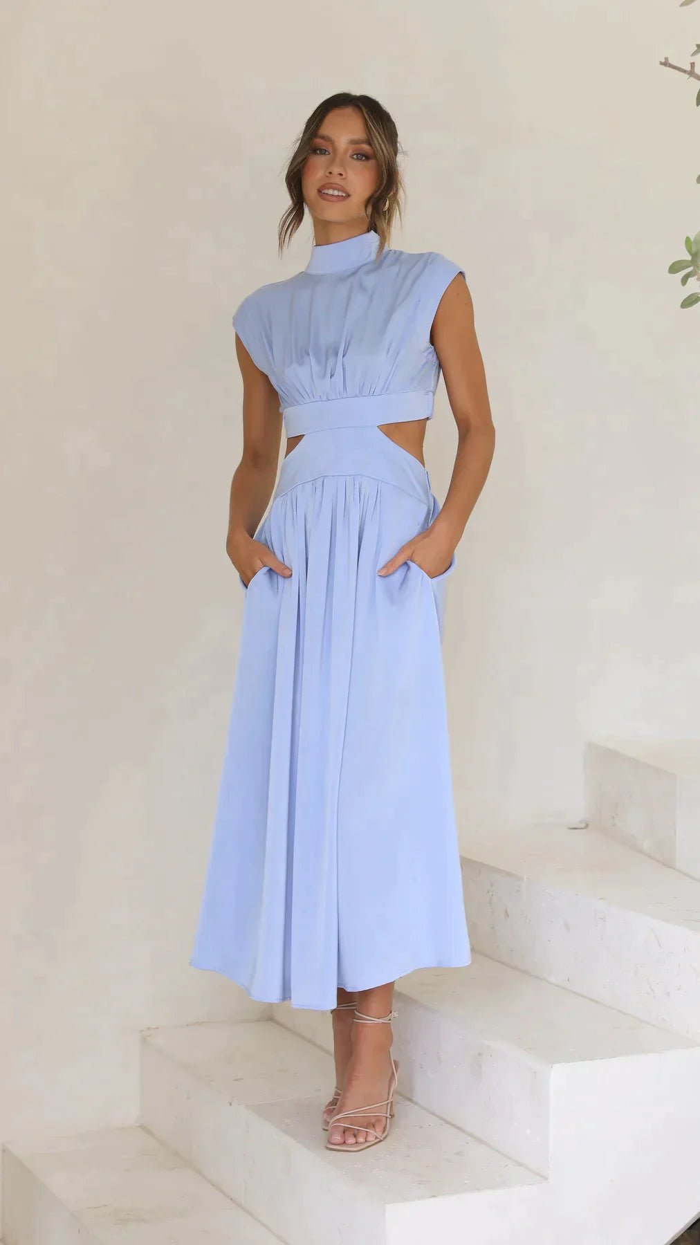 Eliane - Women's Midi Cutouts Dress - photo 4