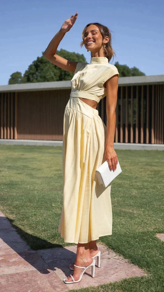 Eliane - Women's Midi Cutouts Dress - photo 7
