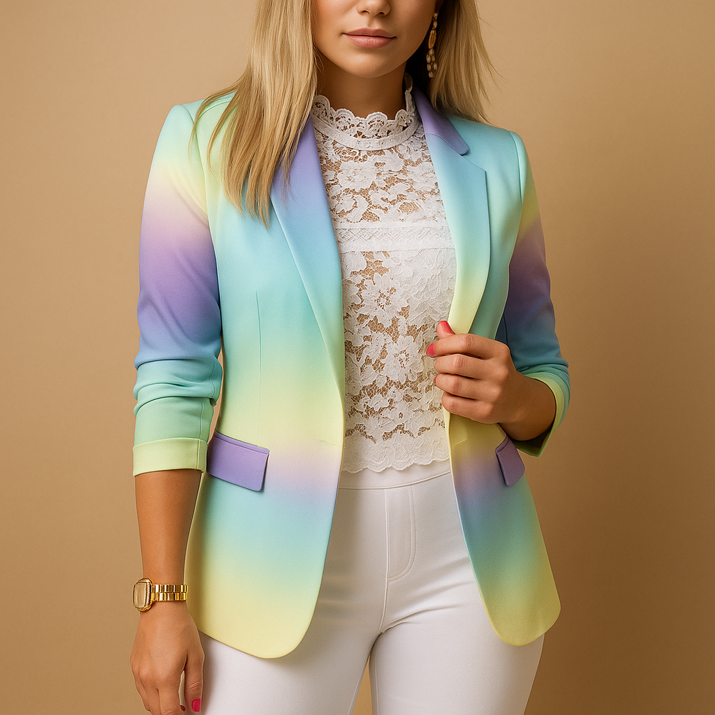 Caitlin - Women's Houndstooth Check Blazer - photo 7