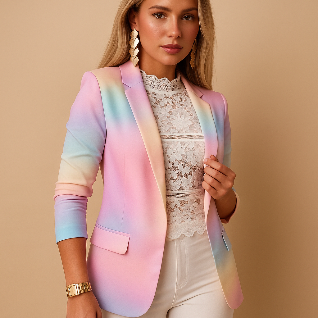 Caitlin - Women's Houndstooth Check Blazer - photo 8