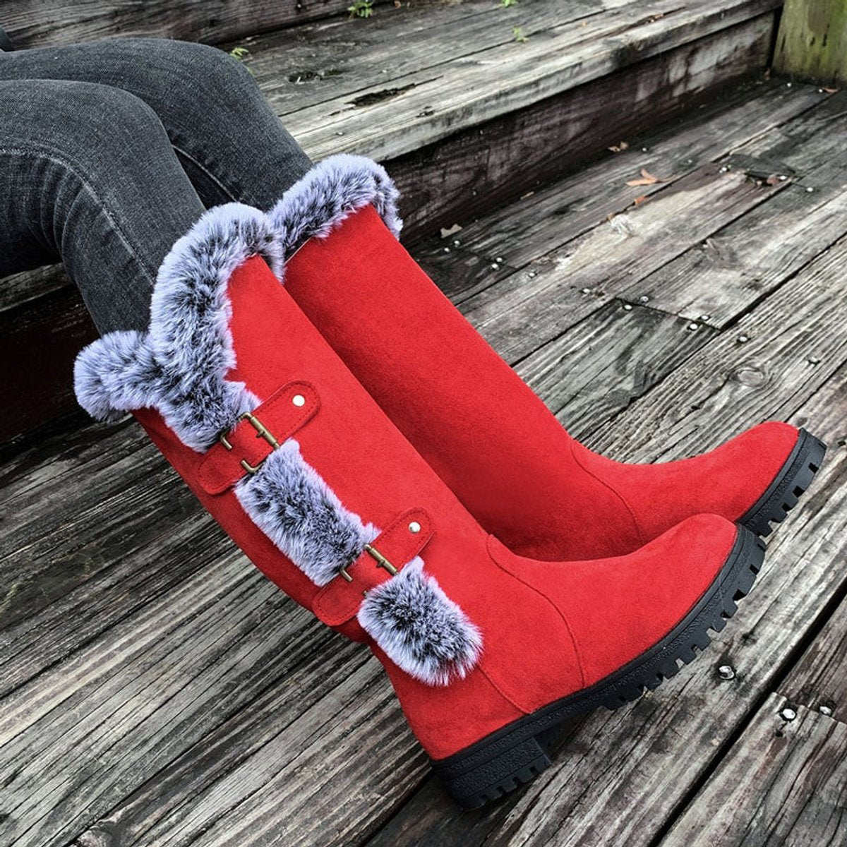 Faye - Women's Classic Buckles Boots - photo 7