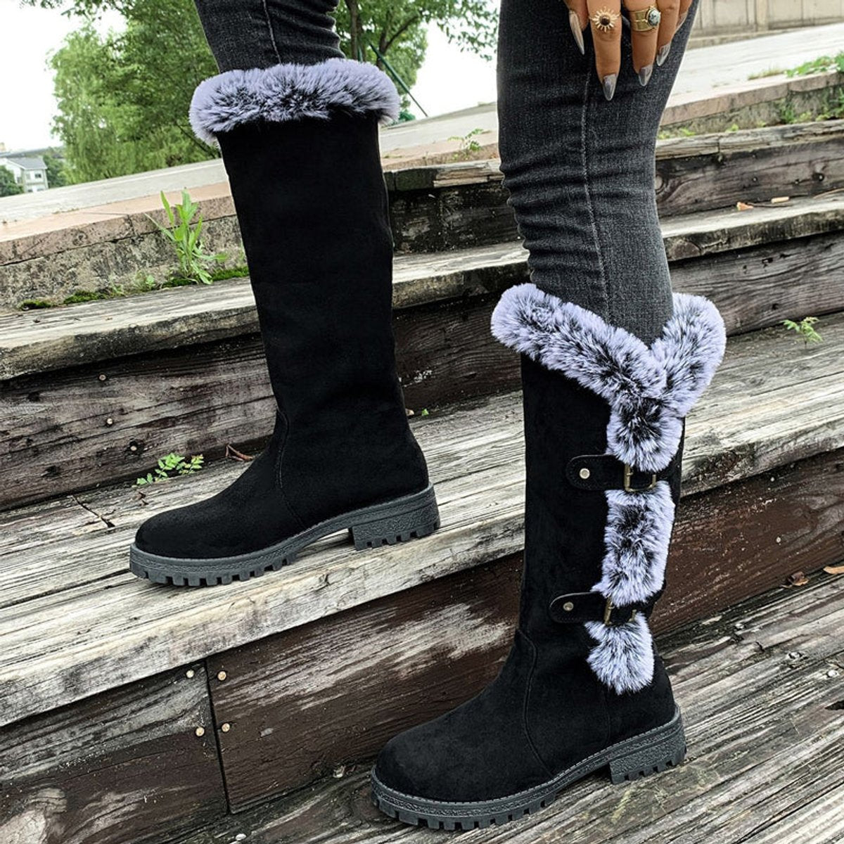 Faye - Women's Classic Buckles Boots - photo 8