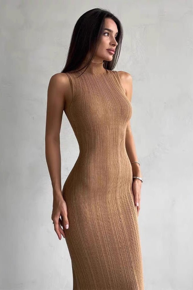 Colette - Women's Sweater Knee Dress - photo 1