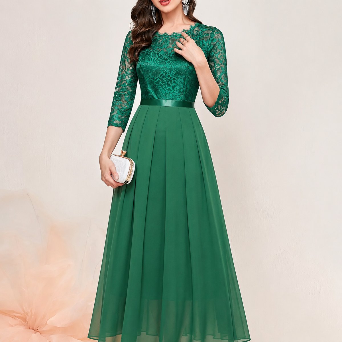 Una - Women's Lace Bodice Dress - photo 2