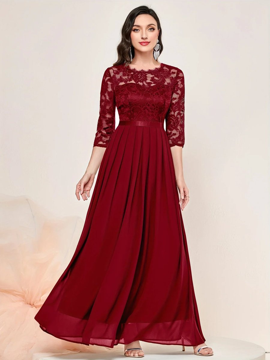 Una - Women's Lace Bodice Dress - photo 6