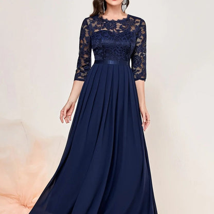 Una - Women's Lace Bodice Dress - photo 7