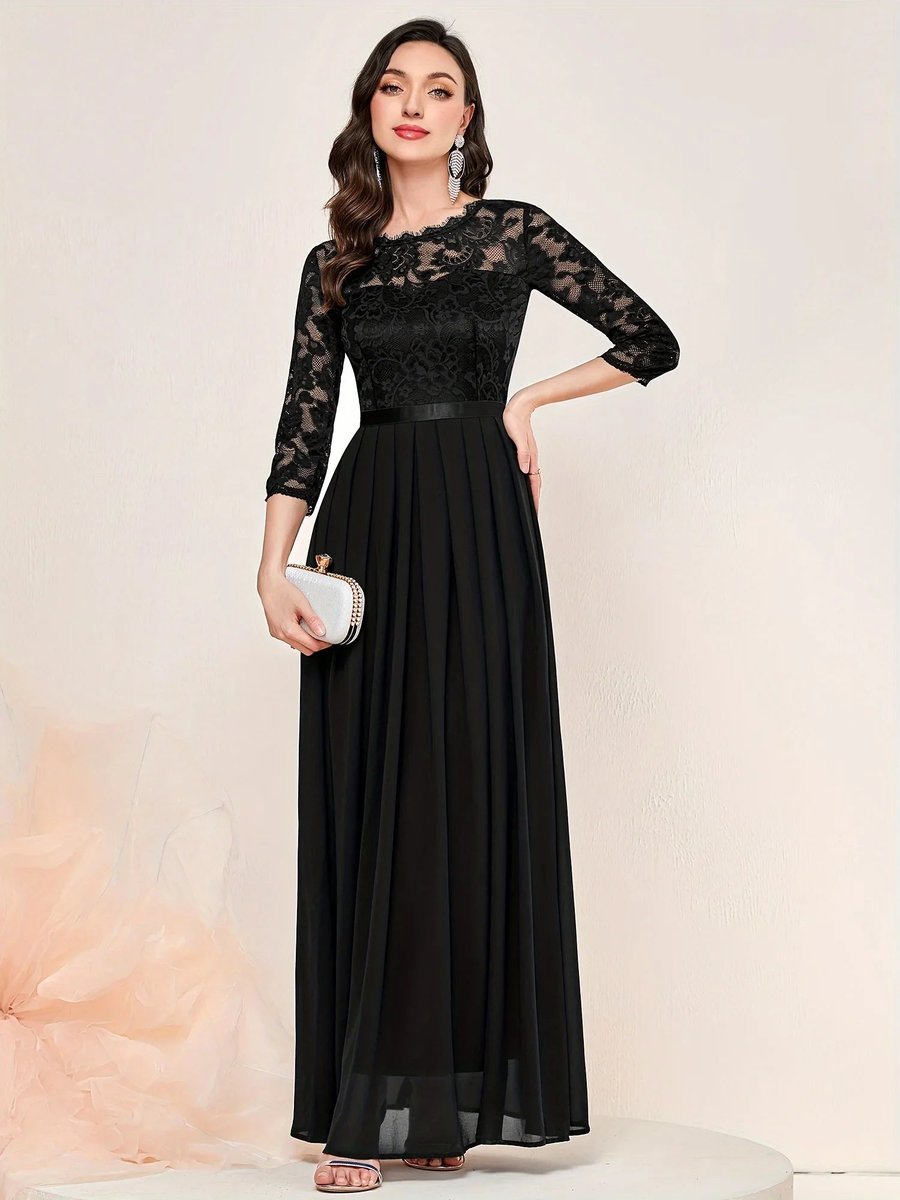 Una - Women's Lace Bodice Dress - photo 8