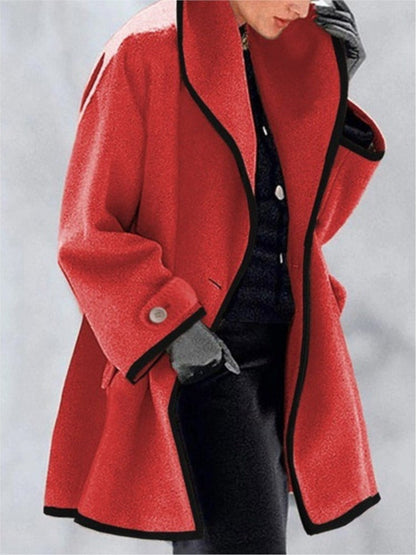 Amaia - Women's Shawl Contrast Coat - photo 3