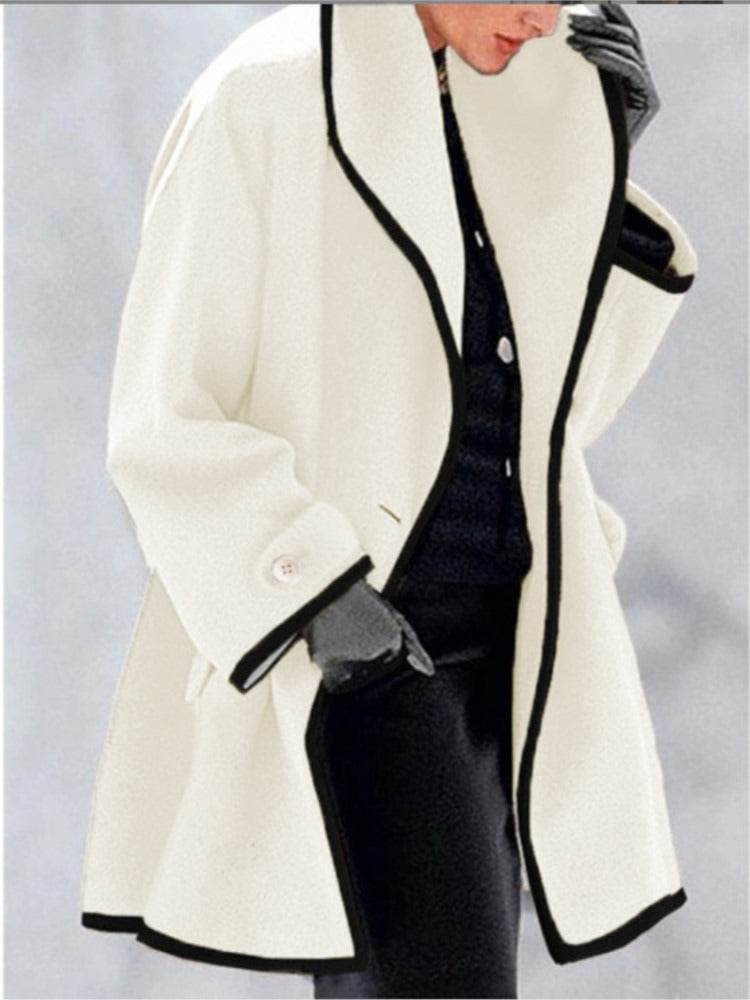 Amaia - Women's Shawl Contrast Coat - photo 4