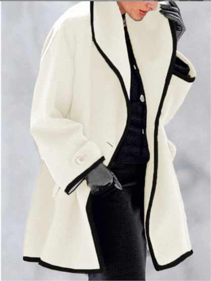 Amaia - Women's Shawl Contrast Coat - photo 4
