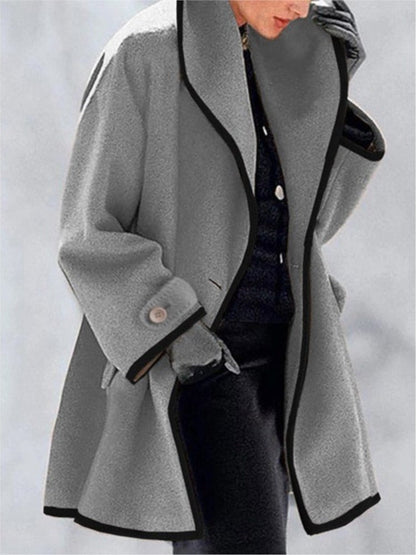 Amaia - Women's Shawl Contrast Coat - photo 6