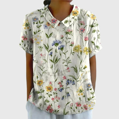 Blythe - Women's Linen Short Blouse - photo 1