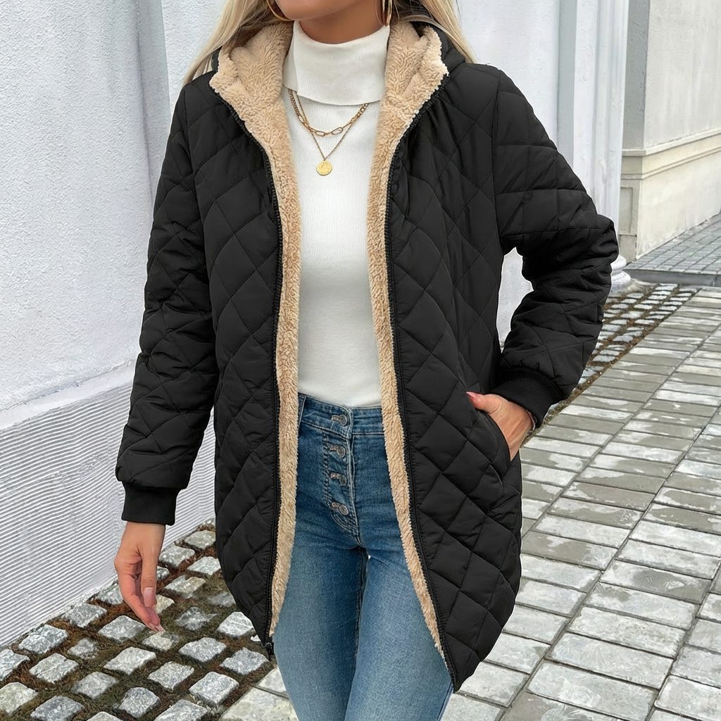 Eulalie - Women's Hooded Longline Coat - photo 2