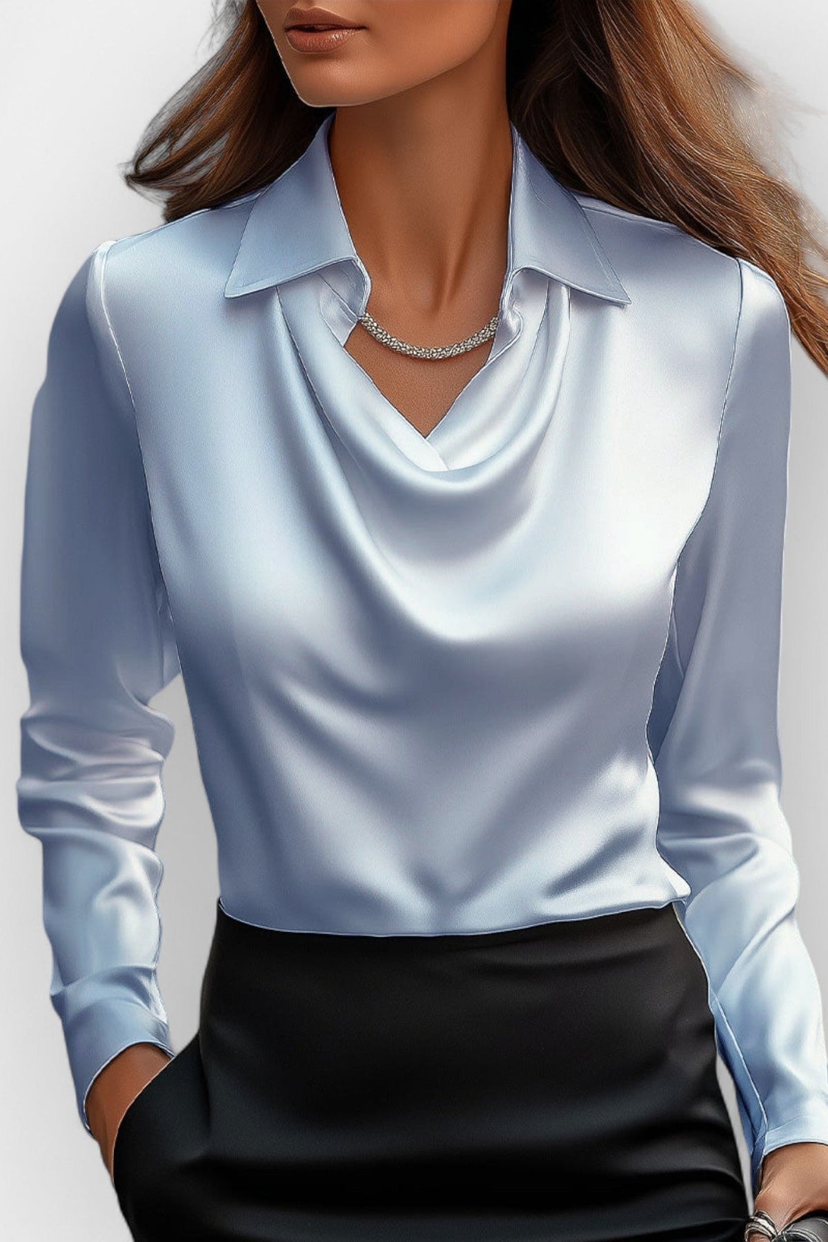 Una - Women's Long Office Blouse - photo 1