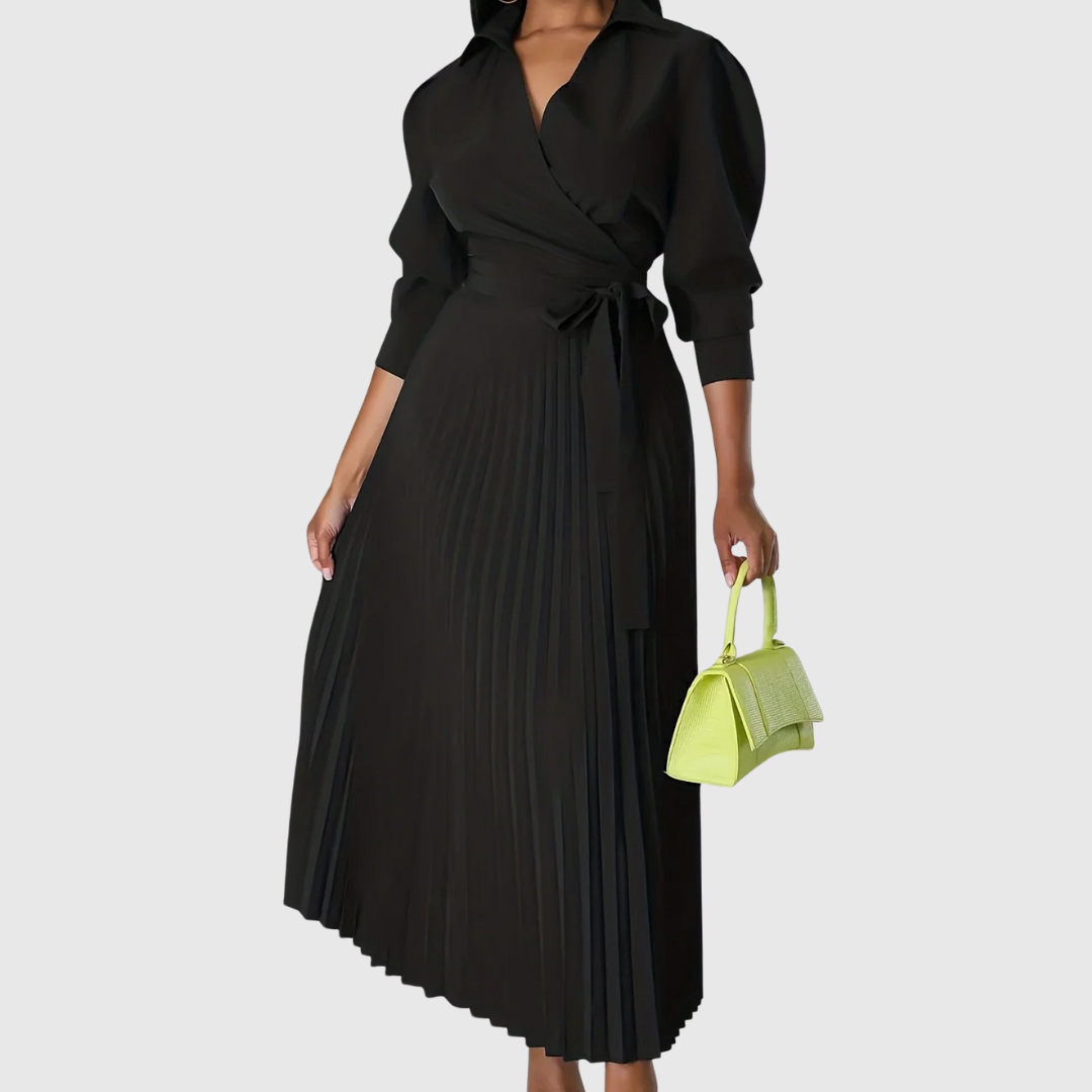 Rosalie - Women's Pleated Wrap Maxi Dress - photo 2