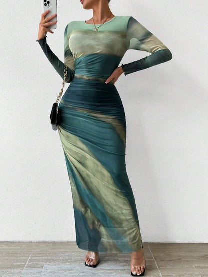 Lisbeth - Women's Maxi Printed Dress - photo 1