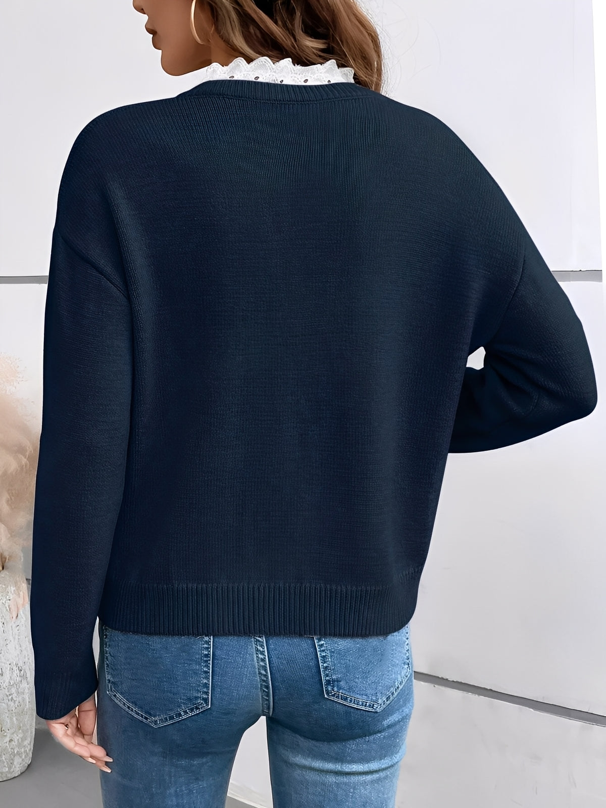 Fleur - Women's Relaxed Knit Sweater - photo 3