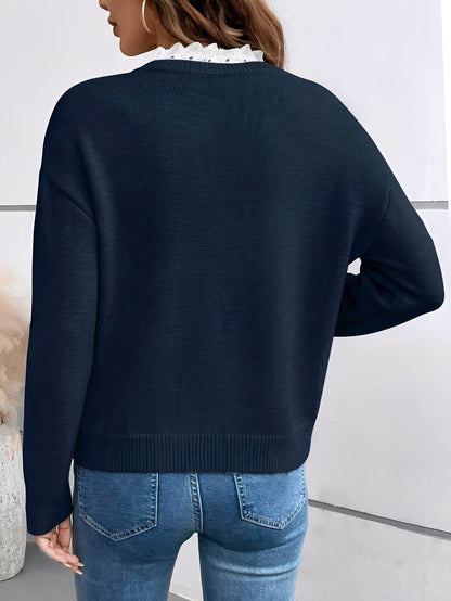 Fleur - Women's Relaxed Knit Sweater - photo 3