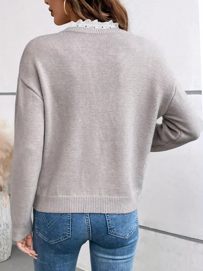 Fleur - Women's Relaxed Knit Sweater - photo 5