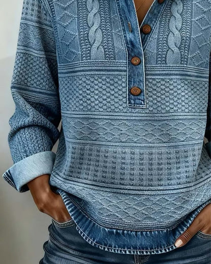 Lavinia - Women's Relaxed Button-Up Sweater - photo 2
