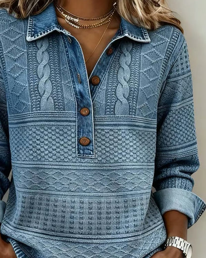 Lavinia - Women's Relaxed Button-Up Sweater - photo 3