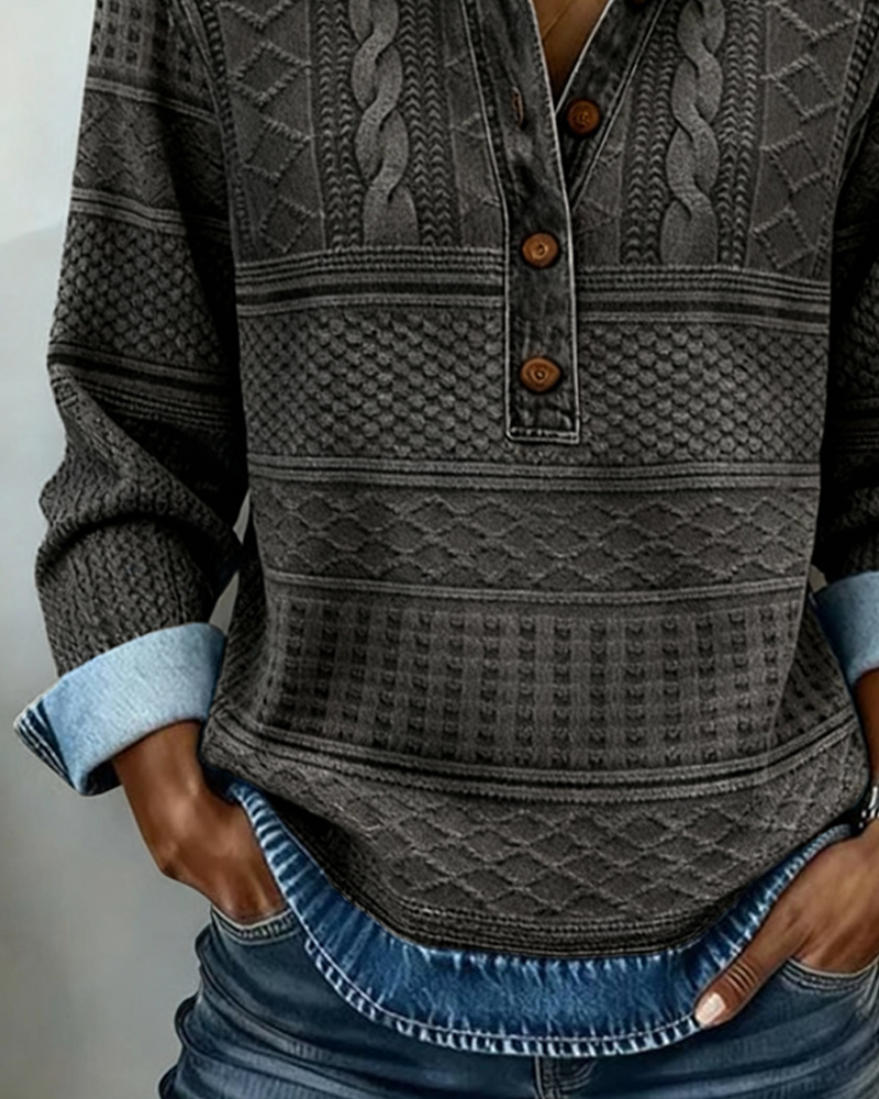 Lavinia - Women's Relaxed Button-Up Sweater - photo 5