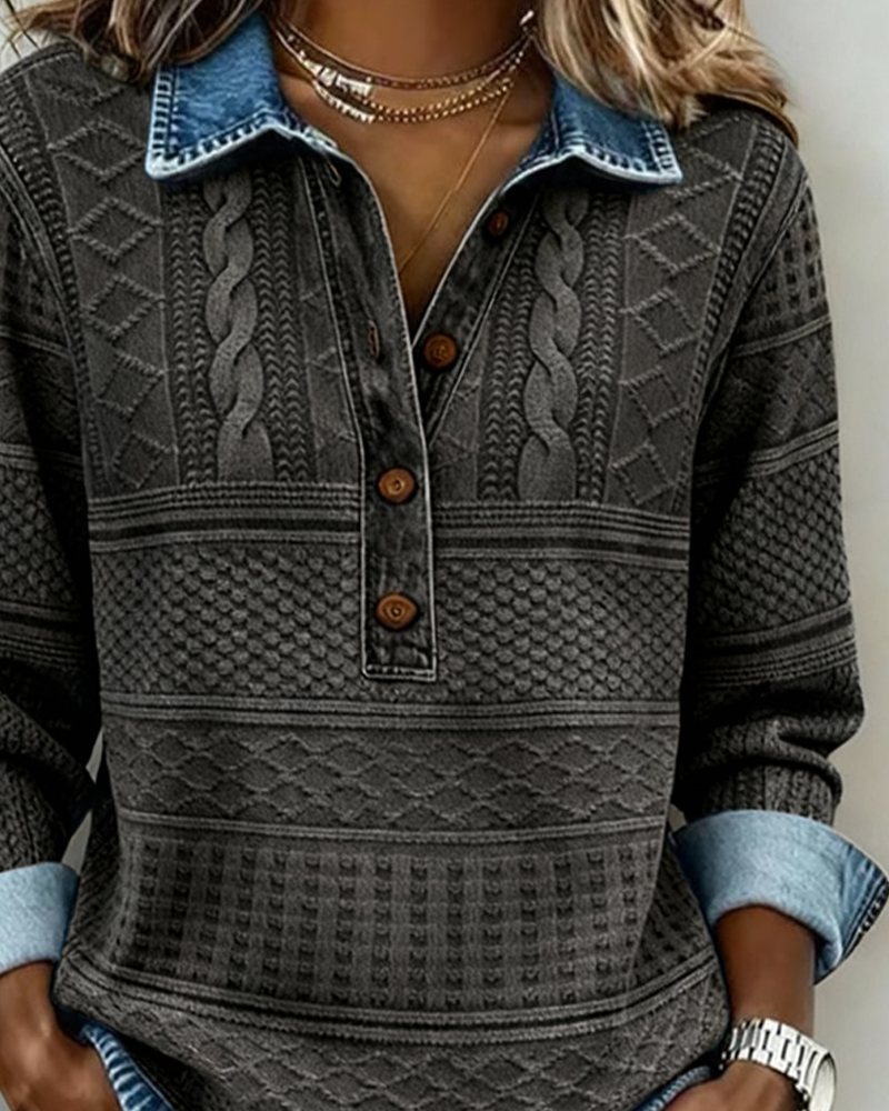 Lavinia - Women's Relaxed Button-Up Sweater - photo 6