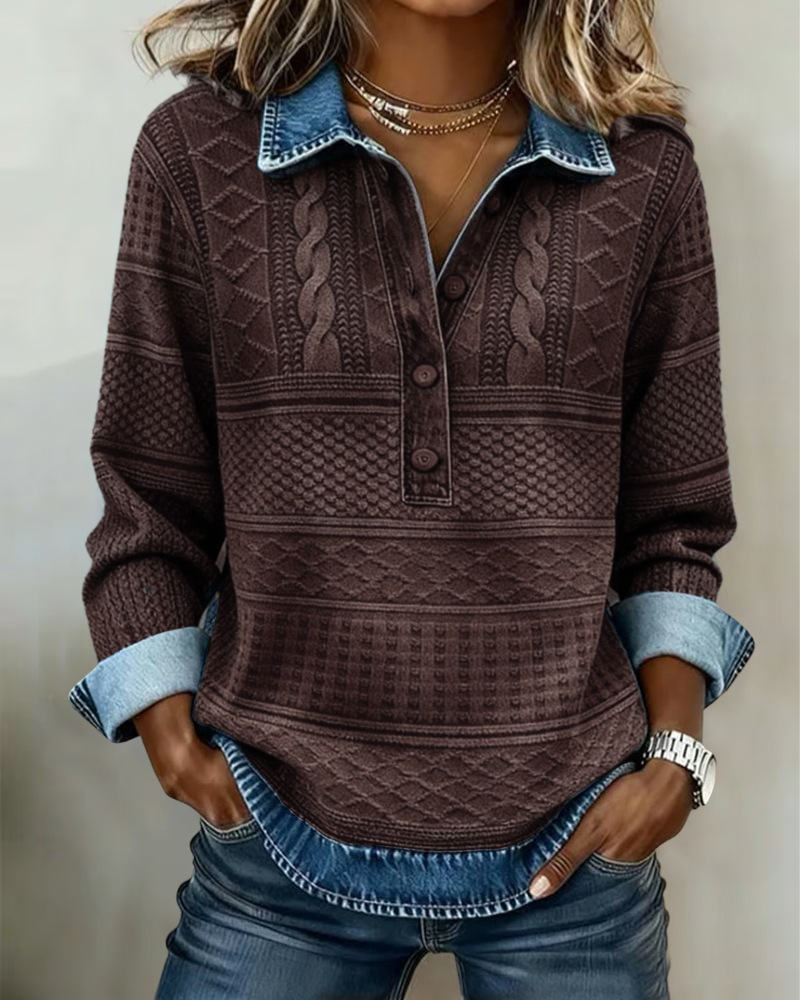 Lavinia - Women's Relaxed Button-Up Sweater - photo 7