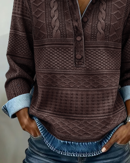 Lavinia - Women's Relaxed Button-Up Sweater - photo 8