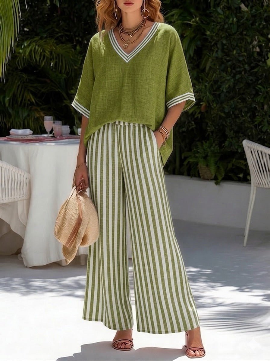 Tilda - Women's Relaxed Striped Two-Piece Set - photo 6