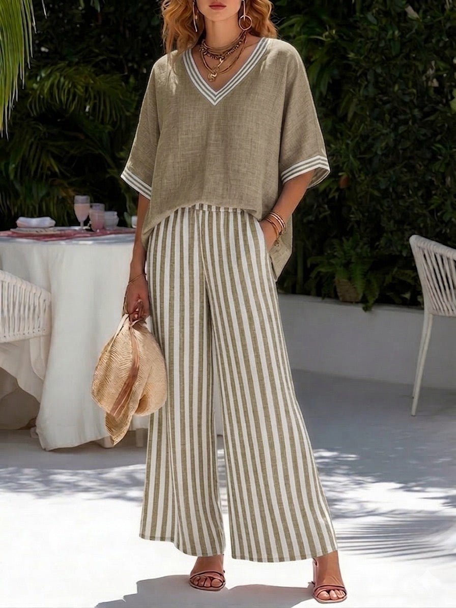 Tilda - Women's Relaxed Striped Two-Piece Set - photo 7