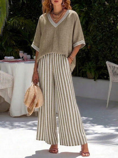 Tilda - Women's Relaxed Striped Two-Piece Set - photo 7