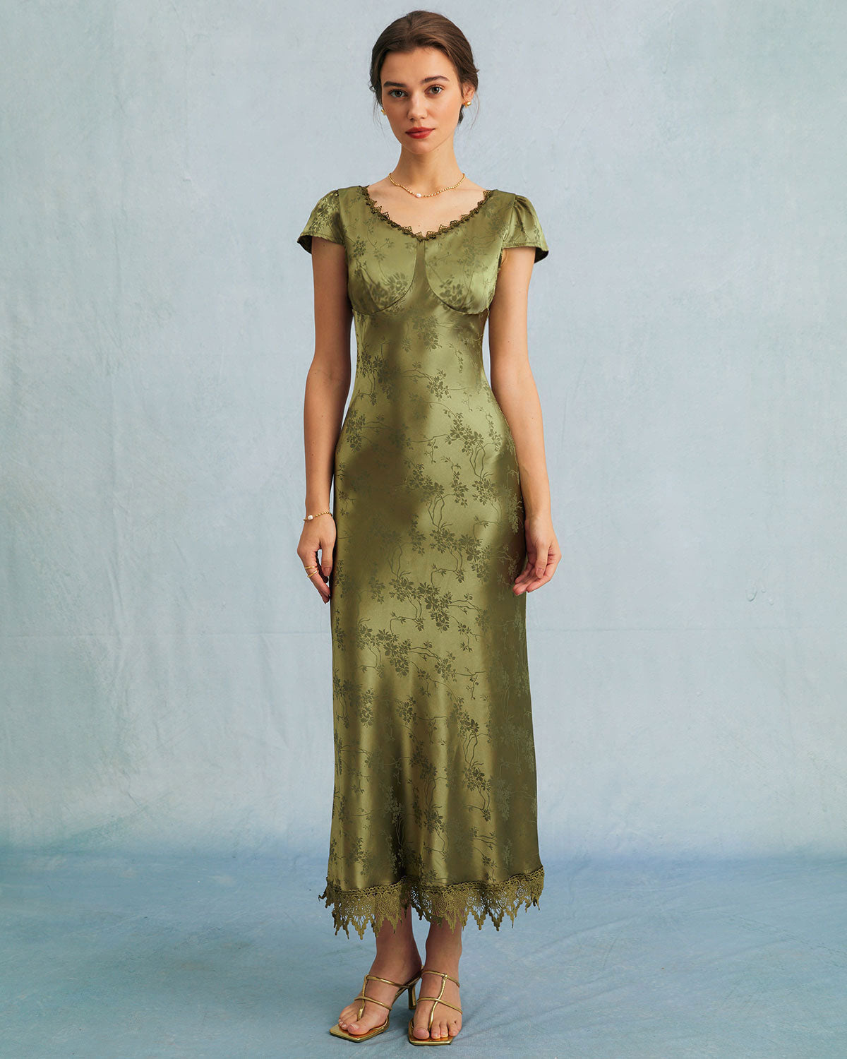 Tamsin - Women's Satin Jacquard Dress - photo 4