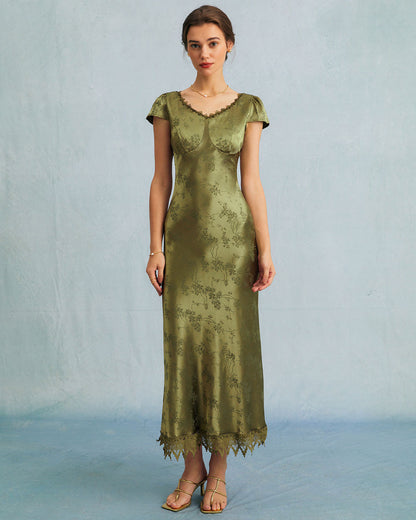 Tamsin - Women's Satin Jacquard Dress - photo 4