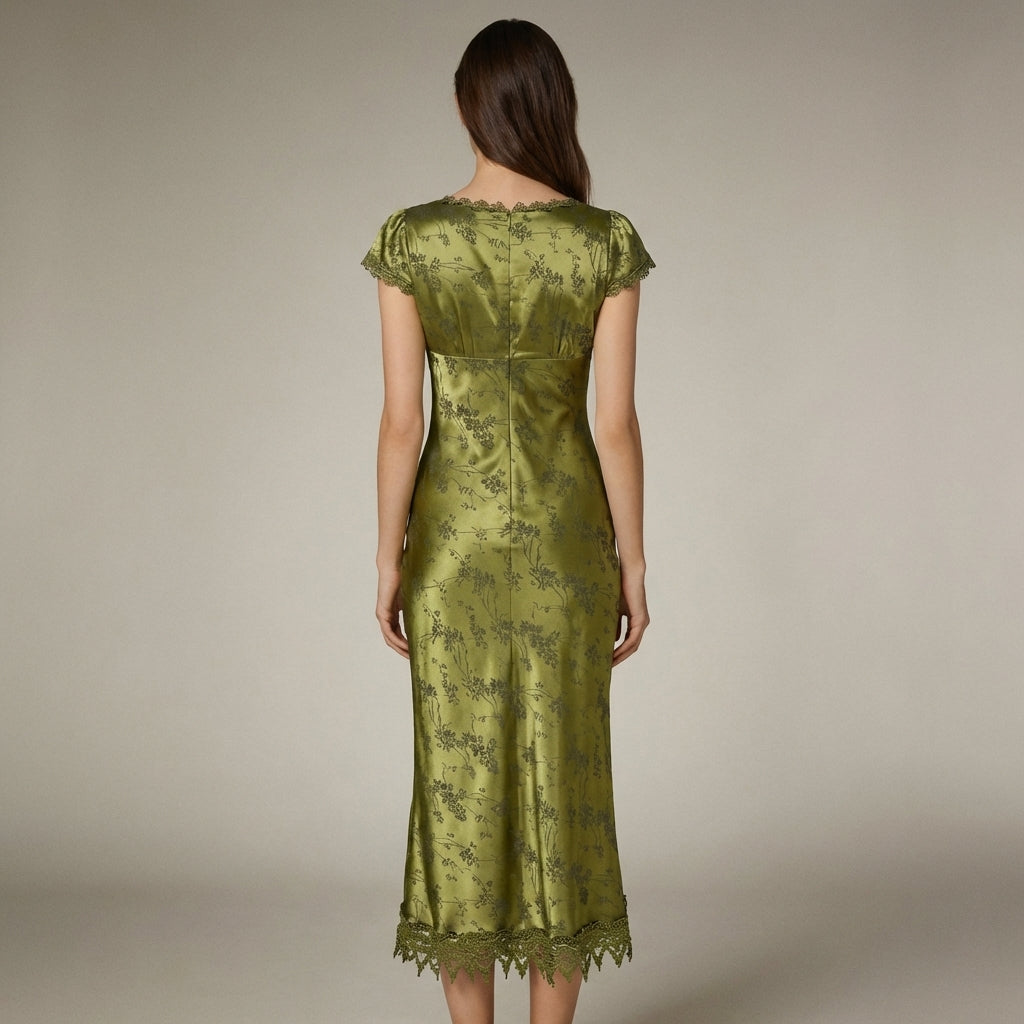 Tamsin - Women's Satin Jacquard Dress - photo 5