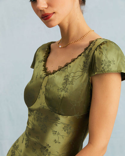 Tamsin - Women's Satin Jacquard Dress - photo 6