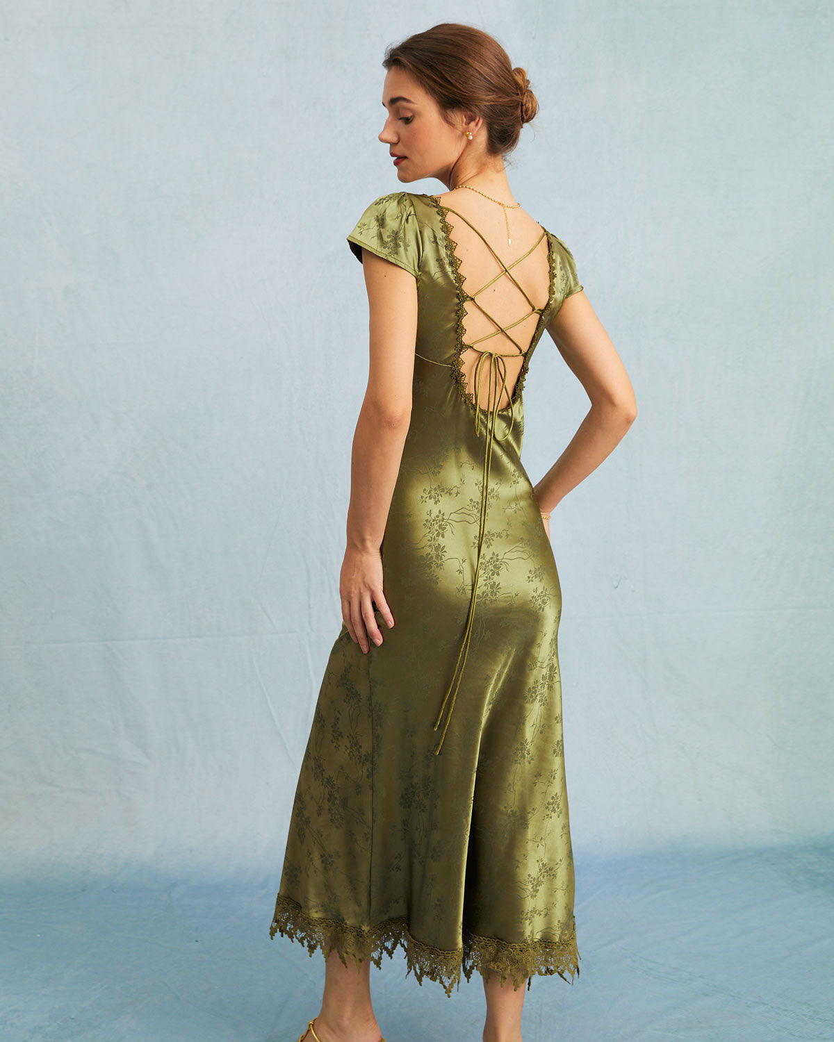 Tamsin - Women's Satin Jacquard Dress - photo 9