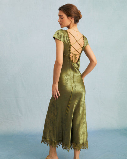 Tamsin - Women's Satin Jacquard Dress - photo 9