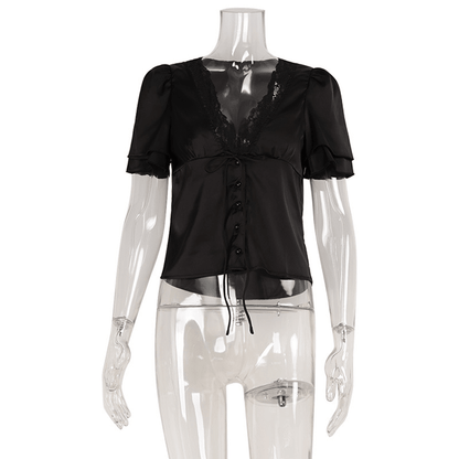Oriane - Women's Silk Long Blouse - photo 9