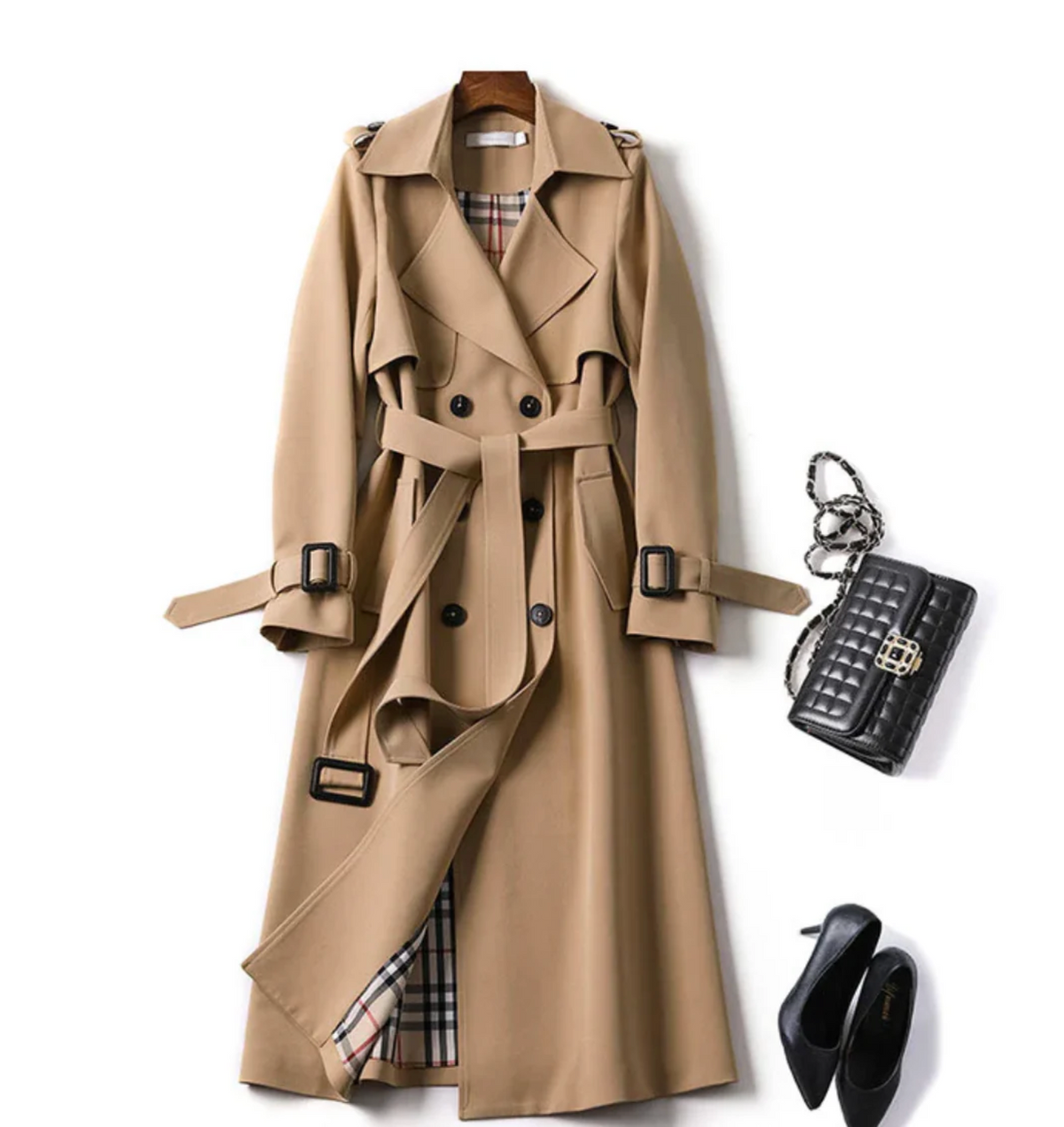 Corinne - Women's Structured Double-Breasted Trench Coat - photo 1