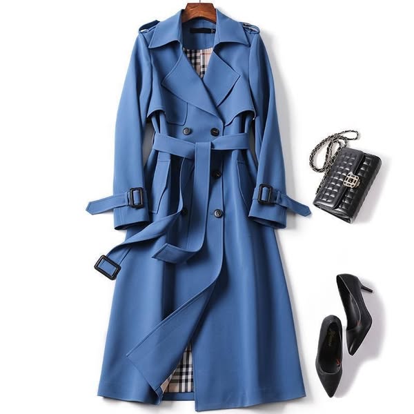 Corinne - Women's Structured Double-Breasted Trench Coat - photo 3